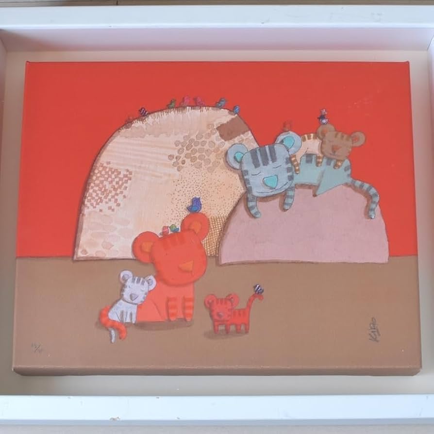キロメロ ジクレー版画『タイガー家族』/ 70部限定 Amazon | キロメロ ジクレー版画『タイガー家族』 70部限定